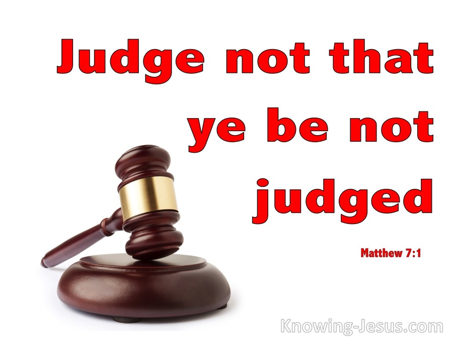 Matthew 7:1 Judge Not That Ye Be Not Judged (red)